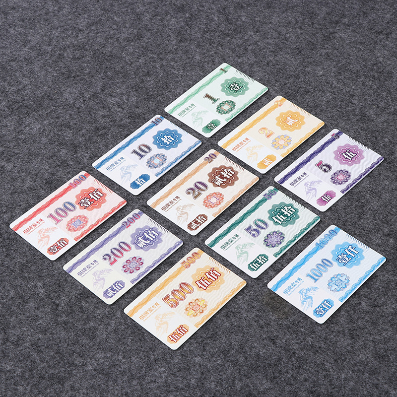 Mahjong Chips Card Chess Room Special Plastic Card Wear-resistant Waterproof Chip Coin Double-sided Entertainment Mahjong Chips Card