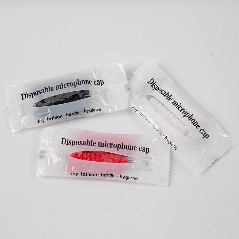 Cross-Border Foreign Trade Wholesale Non-Woven Microphone Protective Cover Anti-Blowout Disposable Microphone Cover Concert Microphone Cover