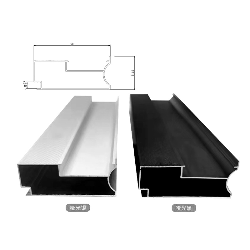 Smart Bathroom Mirror Cabinet Door Aluminum Bathroom Mirror Outer Luminous Frame Aluminum Alloy Profile Spot Factory Direct Sale