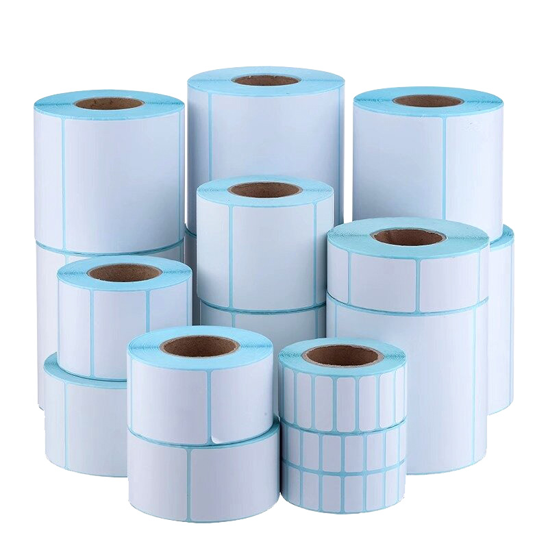 Factory Customized Thermal Label Paper Self-Adhesive Supermarket Printing Barcode Paper Express Delivery Three-Proof Thermal Paper