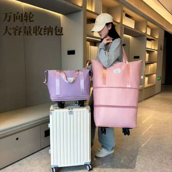 Дорожная сумка 2025 большой ёмкости с универсальными колёсами для бизнеса ожидает производства водонепроницаемая сумка с разделением на сухое и влажное