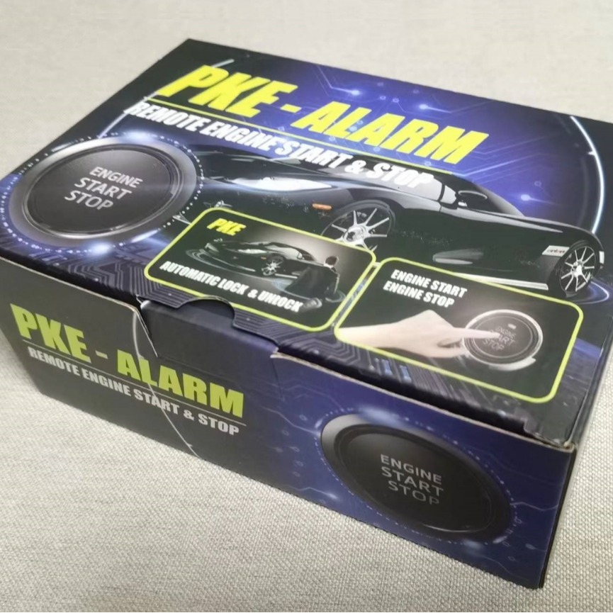 Export C8: Universal 12V universal one-button start car anti-theft device keyless entry vibration alarm