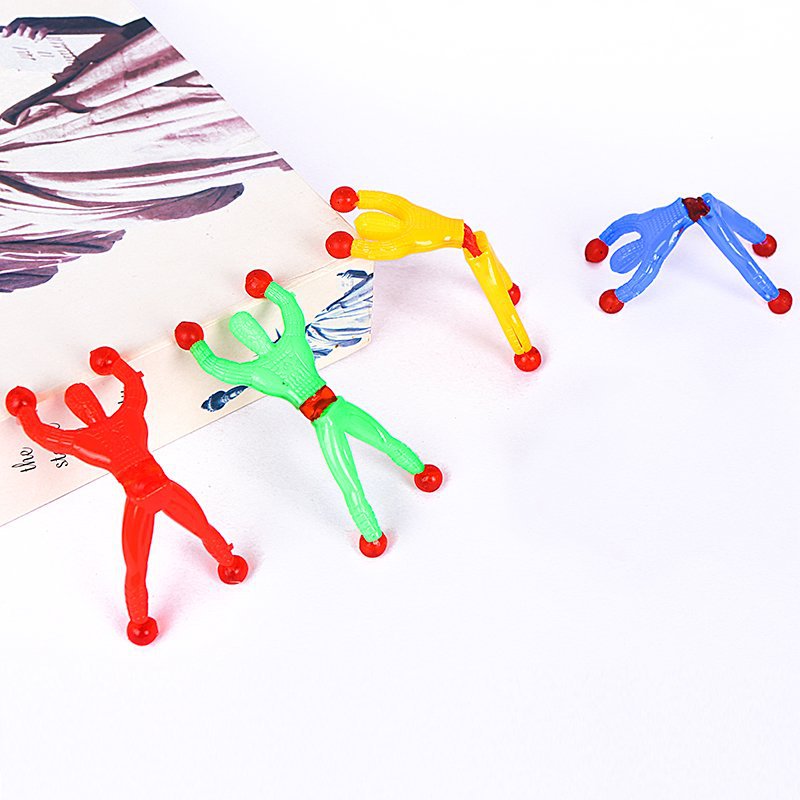 Фабричные мягкие резиновые маленькие игрушки для лазания по стенам Человек-паук липкие дети лазящие Человек-паук оптовая продажа