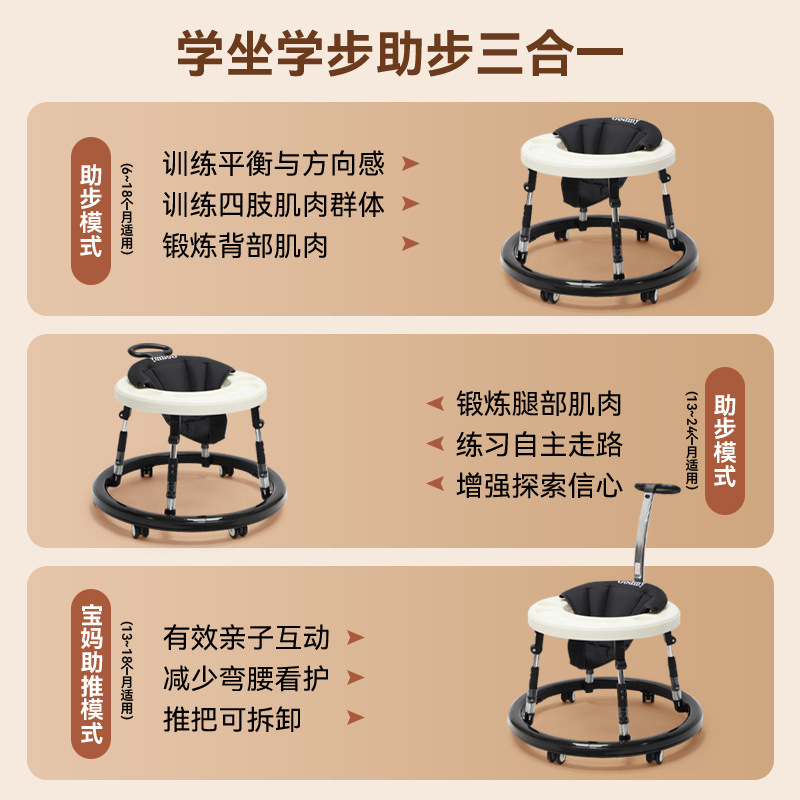 Baby Walker anti-o-leg baby stroller walking aid baby 2023 children multi-functional starting car
