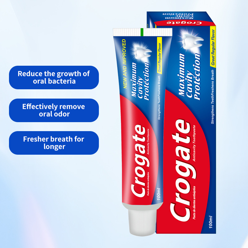 Crogate English Version Toothpaste 150g Toothpaste Fresh Breath Gentle Care Toothpaste Gum Protection Fresh Breath Cross