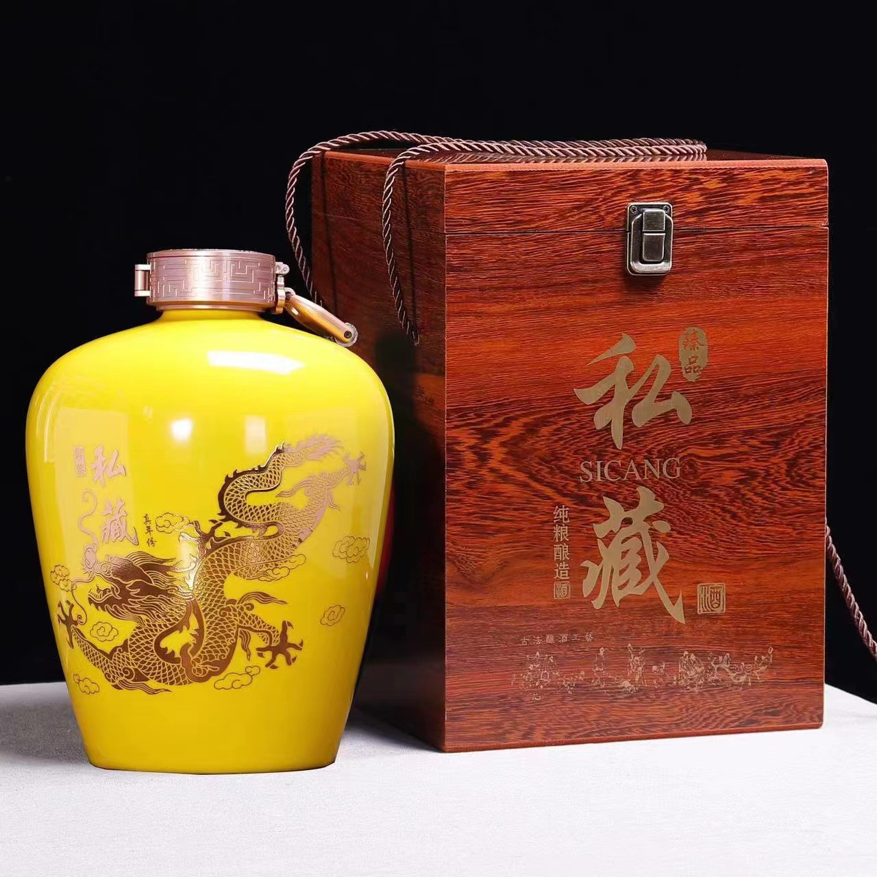 Цзиндэчжэнь керамический винный кувшин 3 фунта 2.5кг ликерный фляга герметичный винный кувшин пустая упаковка винного кувшина может быть настроена бесплатная доставка