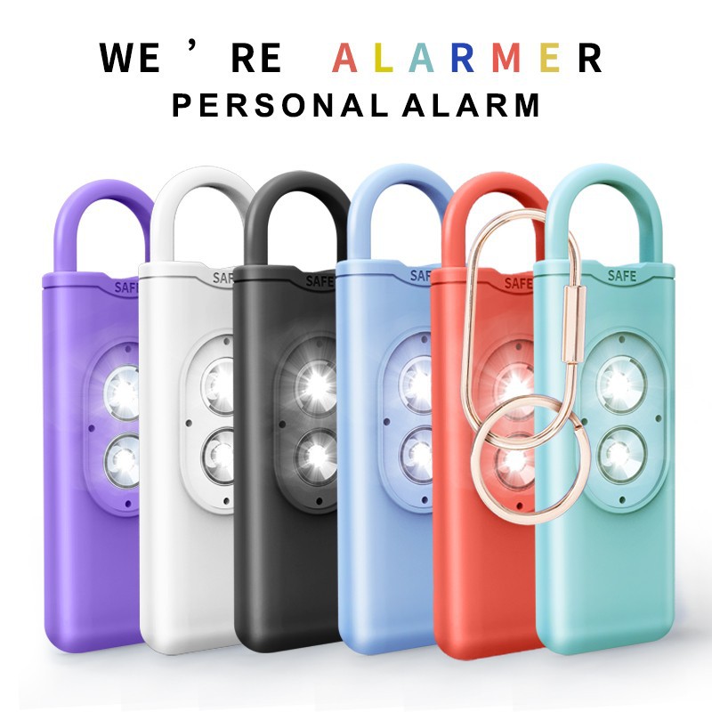 Cross-Border Personal Alarm Dual Strobe Light Alarm Keychain High Decibel Anti-Wolf Alarm Women's Self-Defense Device
