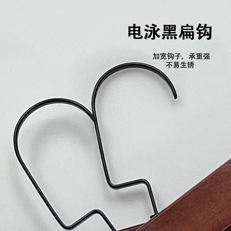 Solid wood pants rack retro color pants clip adult household durable non-slip seamless wooden pants hanger clothing store wholesale