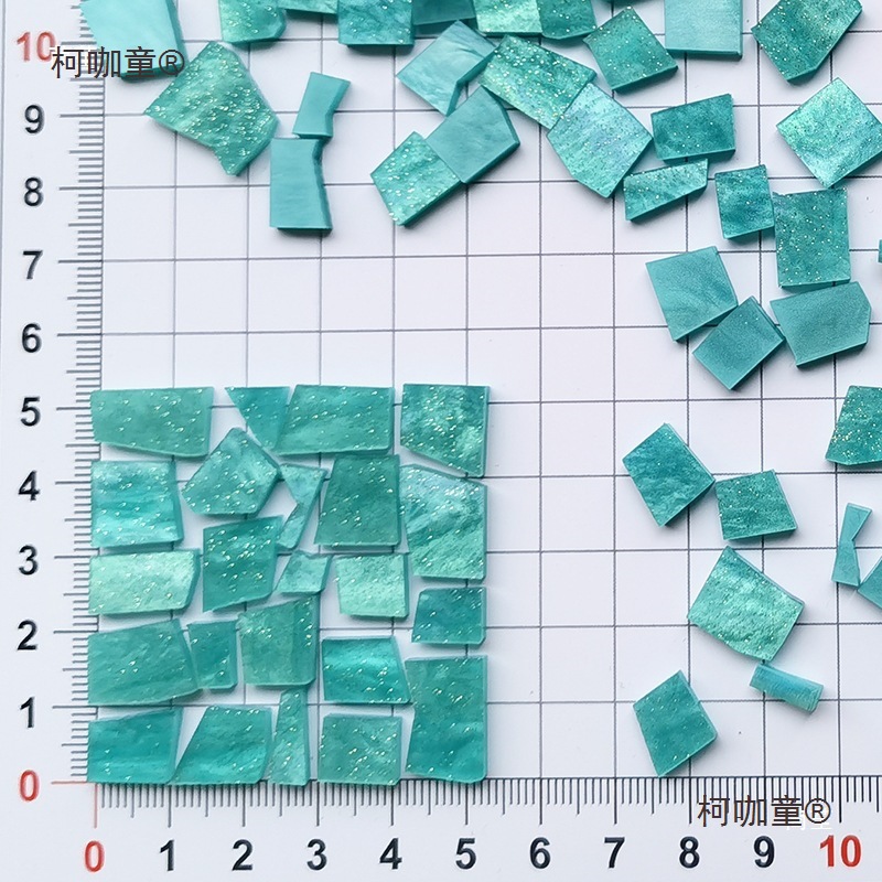 Special-Shaped Fragments Acrylic Mosaic Colorful Asymmetrical Free Stone Glass DIY Handmade Gift Material Metabo