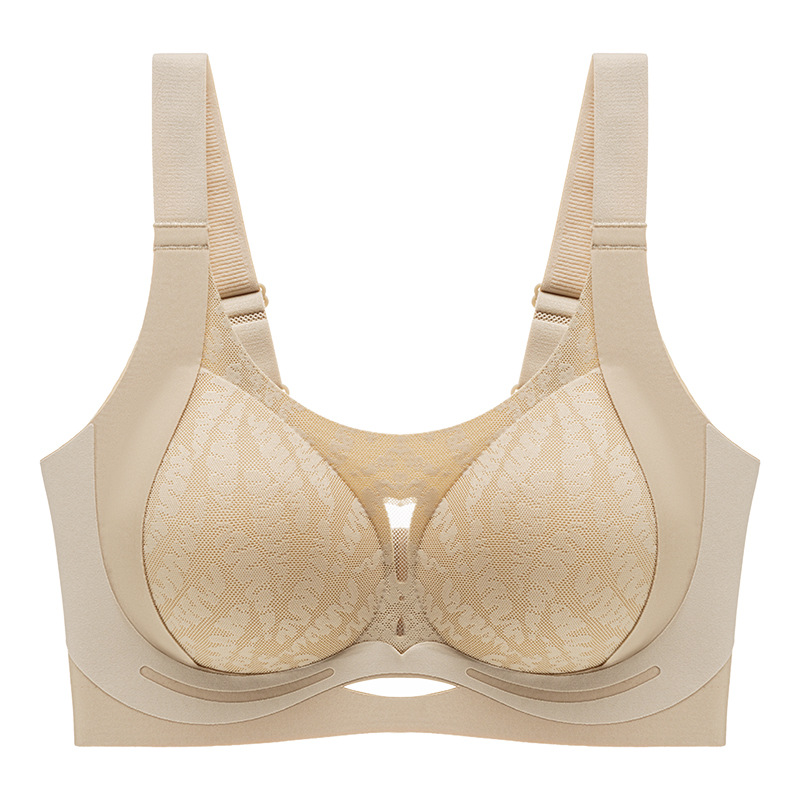 [Ready for Processing] New Style Seamless Breast-Retracting Push-Up Fixed Cup Soft Support Without Steel Ring Anti-Sagging Inner