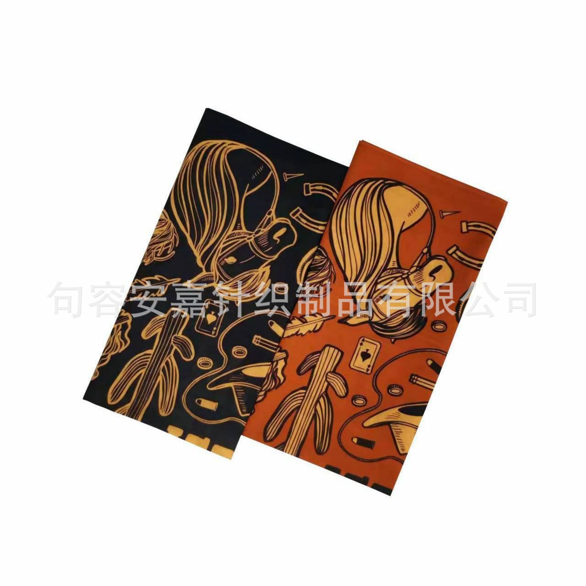 Cotton American Indian & Denim Style Printed Casual Square Scarf Outdoor Hip-Hop Turban Scarf