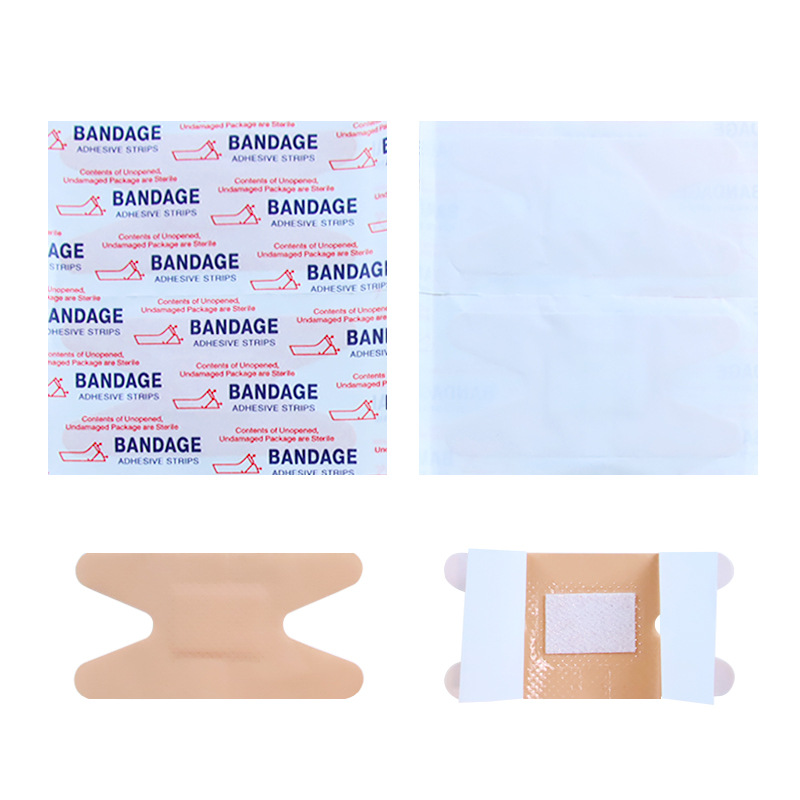 Cross-border foreign trade English PE hemostatic skin color elastic waterproof band-aid large breathable elastic band-aid