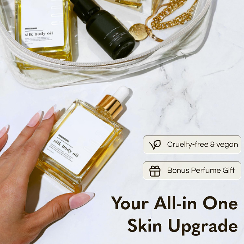 Foreign Trade Oem Customized Silky Body Oil, Gentle and Skin-Friendly, Refreshing, Moisturizing, Non-Sticky and Soft Skin Oem Processing