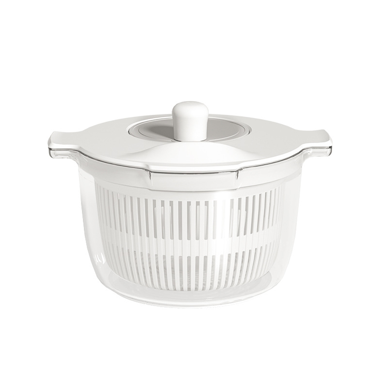 Large vegetable dehydrator household manual salad water basket kitchen drying machine fruit vegetable washing and draining artifact