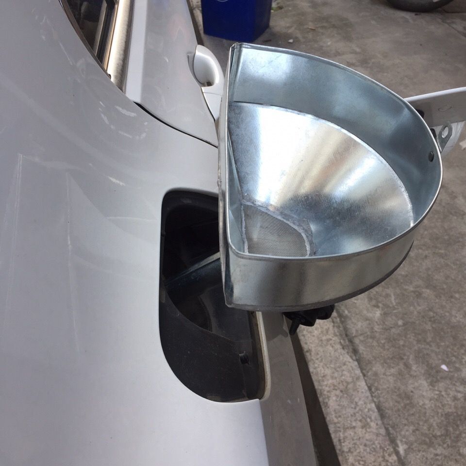Car Refueling Funnel with Large Diameter, Stainless Steel Filter, Thickened Slanted Long Spout, Free Shipping
