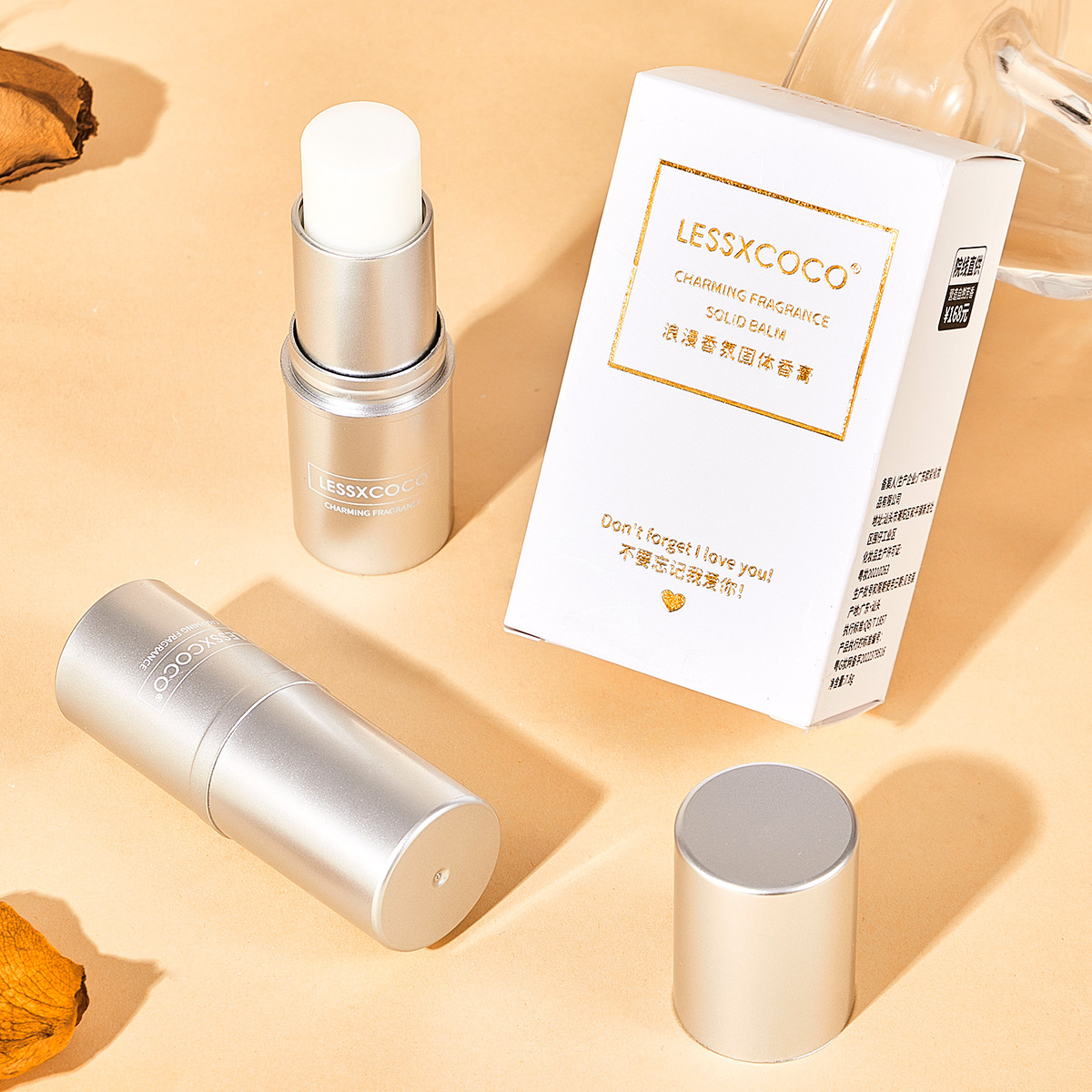 Lessxcoco Romantic Fragrance Solid Balm Fresh Solid Long-Lasting Light Fragrance Portable Fragrance Balm for Students and Girls