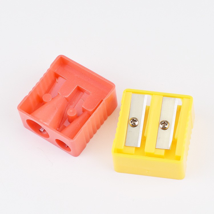 TAIHAO Double-hole Pencil Sharpener Large-hole Pencil Sharpener Large-wave Mini Pencil Sharpener Double-mouth Pencil Sharpener Student Text