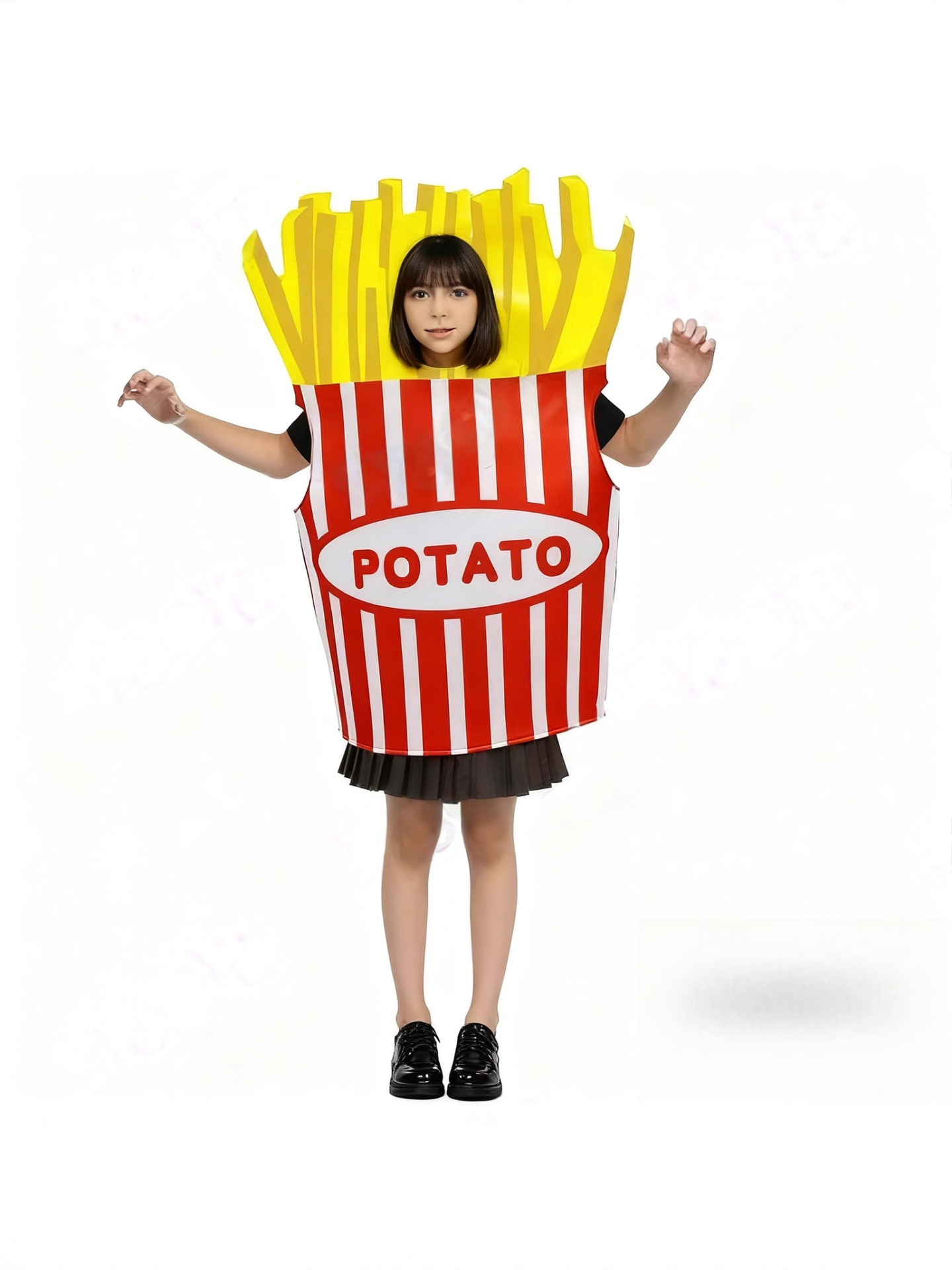 Amazon Halloween Snacks Funny Cosplay Costumes French Fries Adult Men and Women Children Parent-Child Stage Performance Costumes