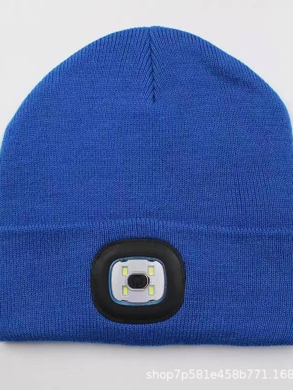 Rechargeable Knitted Hat with Light, Led Light Hat, Luminous Led Knitted Hat, Led Luminous Knitted Hat, USB Hat Light