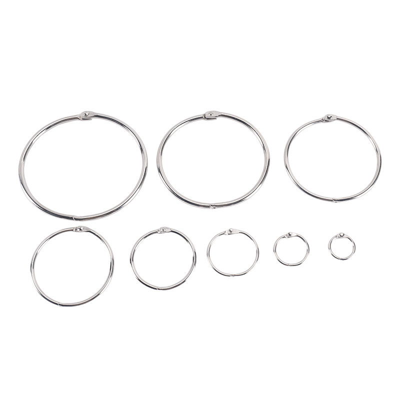 Manufacturer Wholesale 20-40mm Book Ring Photo Album Binding Ring Metal Iron Ring Buckle Book Ring Desk Calendar Binding Loose-Leaf Ring
