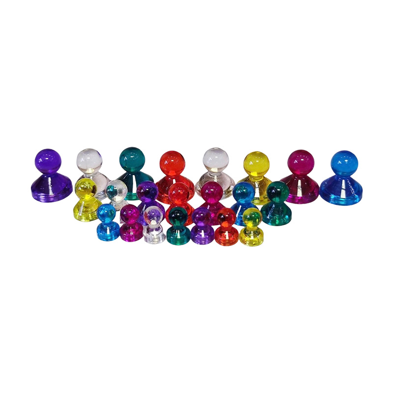Colorful Transparent Neodymium Magnetic Pins Strong Magnet Thumbtacks Teaching Round Magnets Strong Magnetic Clasps