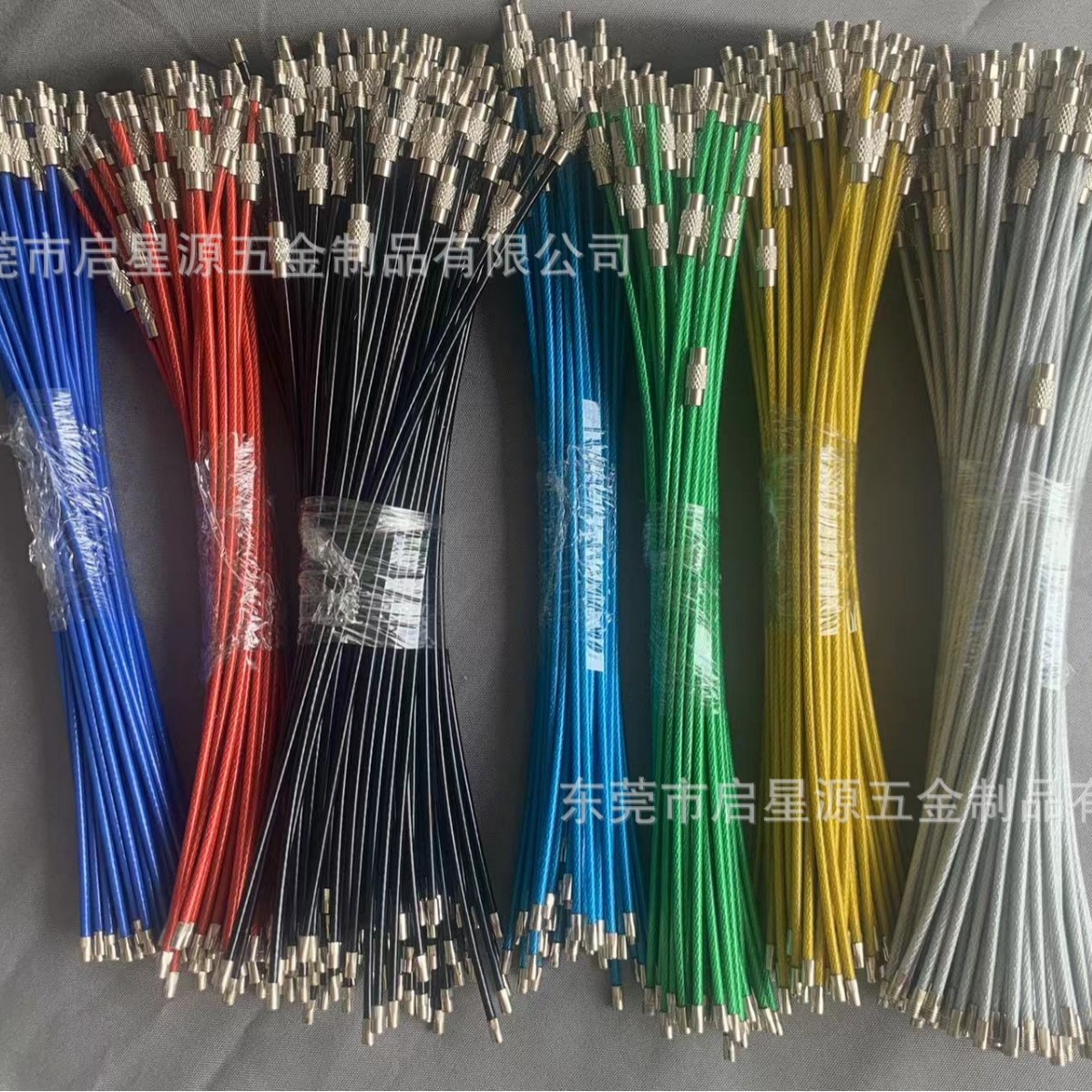 Manufacturer's In-Stock Multi-Size Stainless Steel Wire Rings, Wire Rope Keychains, Quick-Release Rings, Wire Chain Keychains
