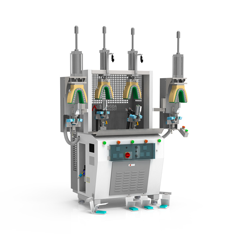 Shengda Technology Guangdong Multifunctional Fixture Vertical Double Hot and Double Cold Cowhide Airbag Heel Shaping Machine Factory Direct Sale