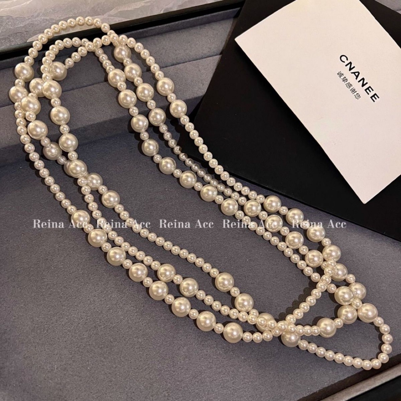 Pearl Necklace Women's Light Luxury Niche 2024 New Necklace Long Woolen Chain Clothes Decoration Accessories