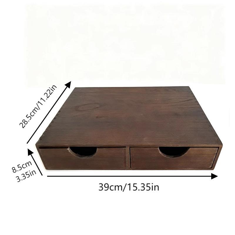 Spot Wooden Coffee Capsule Drawer Storage Rack Coffee Machine Base Bracket Household Tea Set Storage and Organization Rack
