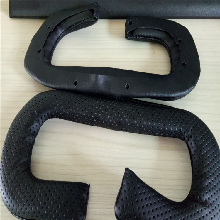 Производитель шьет маску для глаз VR из PU кожи с перфорацией, поролоновая маска для глаз, виртуальный VR дисплей, поролоновая подкладка, чехол из поролона, Дунгуань