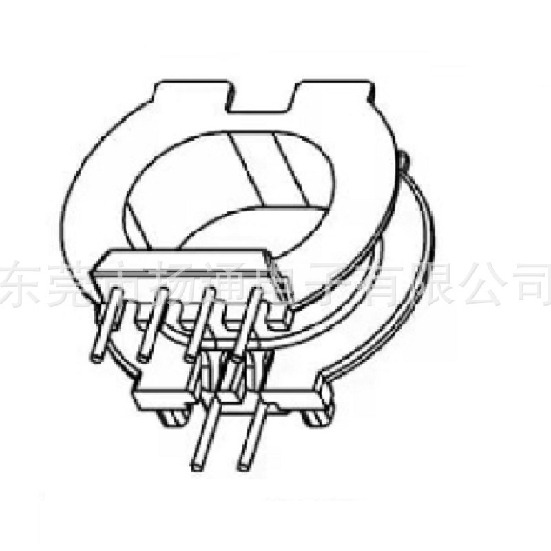 Atq23 бакелитовый каркасный трансформатор горизонтальный 4+2 плоских контакта