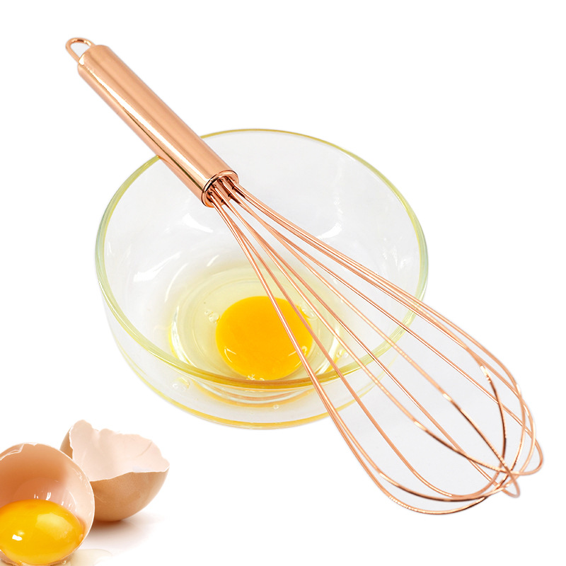 Stainless steel egg beater manual printable LOGO handheld batter cream mixer creative kitchen baking tool