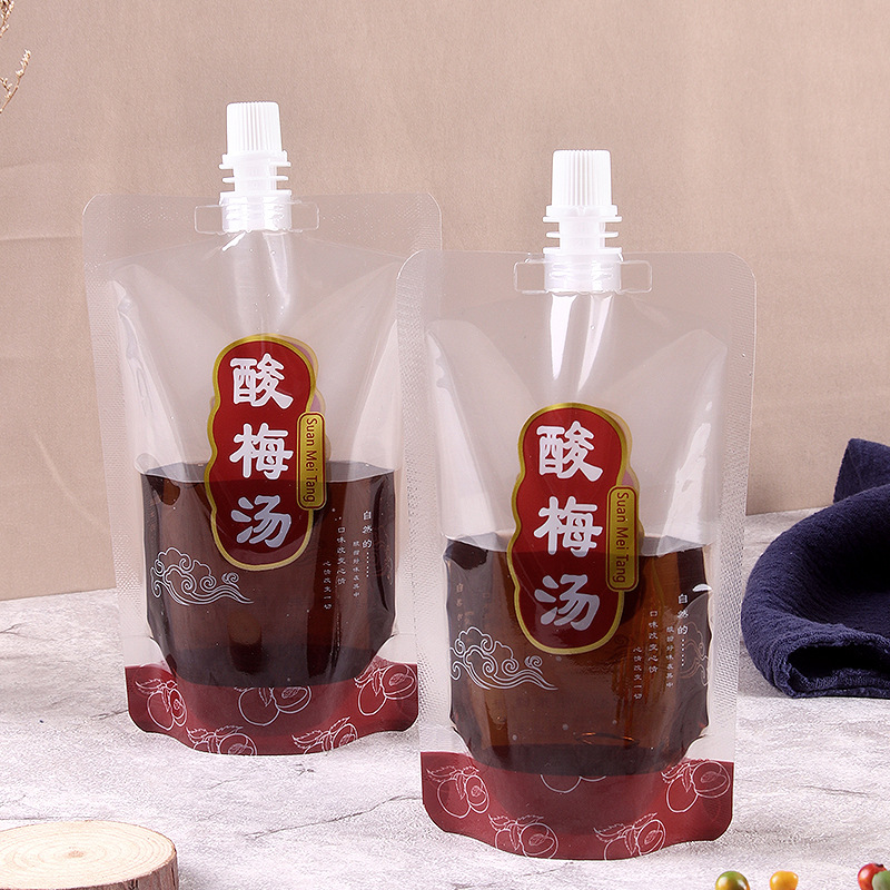 Упаковка для сливы, пакет для еды на вынос, пакет для фруктового сока, самоподдерживающийся, герметичный