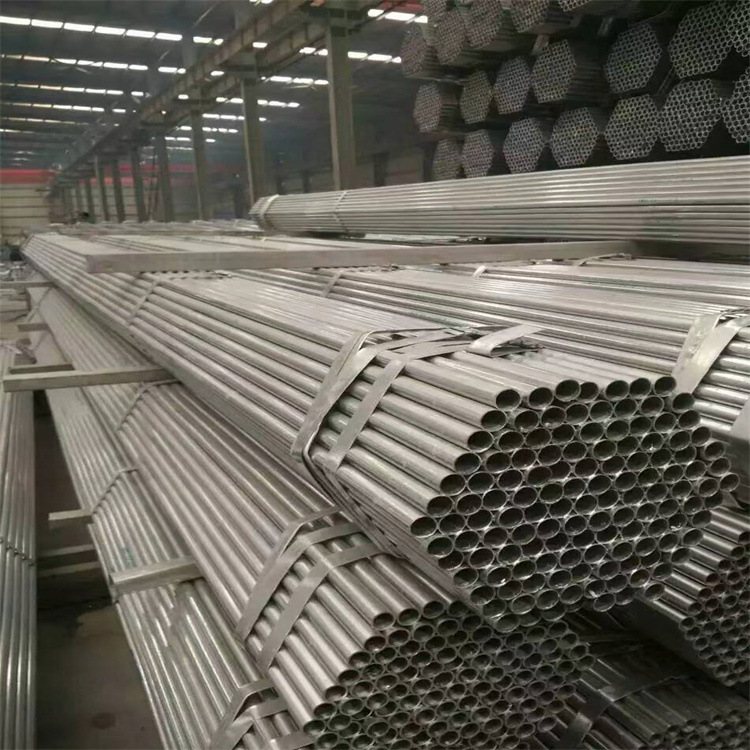 Zinc-Aluminum-Magnesium Pipe 25*38*1.3*6 Galvanized Steel Pipe Greenhouse Skeleton Round Pipe Fire Pipe Hot-Dip Galvanized Round Pipe