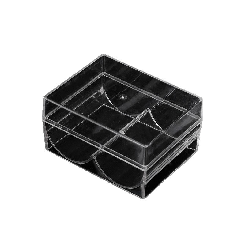 Plastic chip token mahjong Baccarat chess and card room token acrylic box Texas poker suit no value