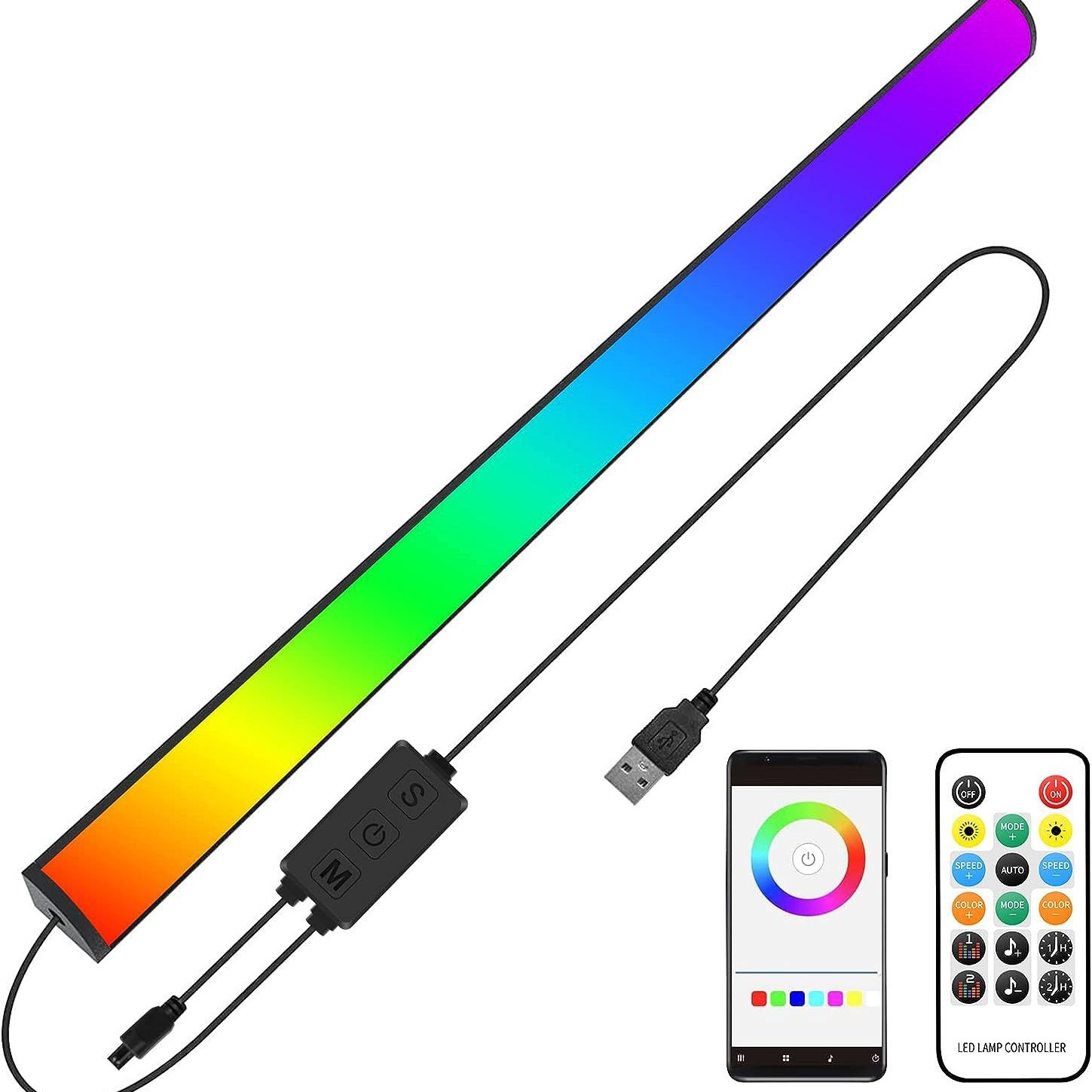 Cross-Border Rgb Symphony Pickup Light Keyboard Ambient Light Screen Backlight Night Light Room Decoration Keyboard Bluetooth Lighting