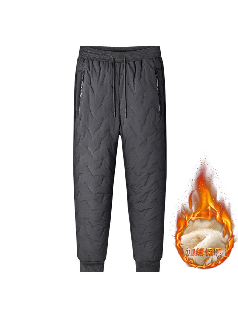 Men's Winter Cotton Pants Sports Lamb Fleece New Pants Fleece-Lined Thick Versatile Warm Winter Outdoor Fleece Pants