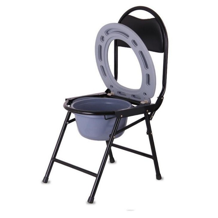 Factory wholesale toilet chair for the elderly and pregnant women folding toilet chair toilet stool movable toilet chair hard surface
