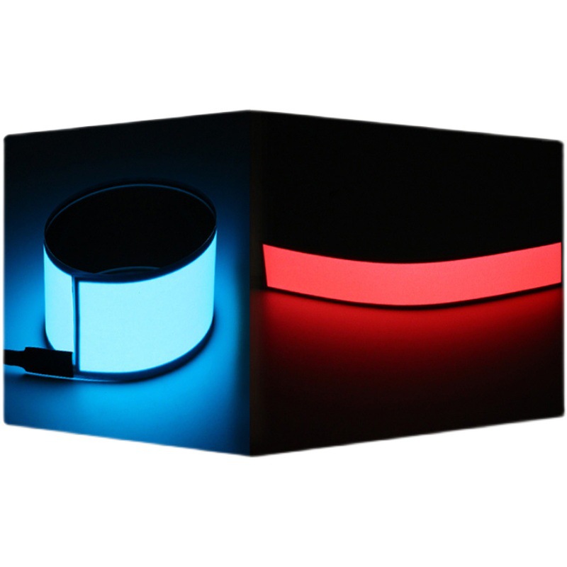 Ultra-Thin Luminous Sheet Model Lamp DIY Cold Light Strip Creative Clothing Props Decorative Light Sheet El Cold Light Strip Battery