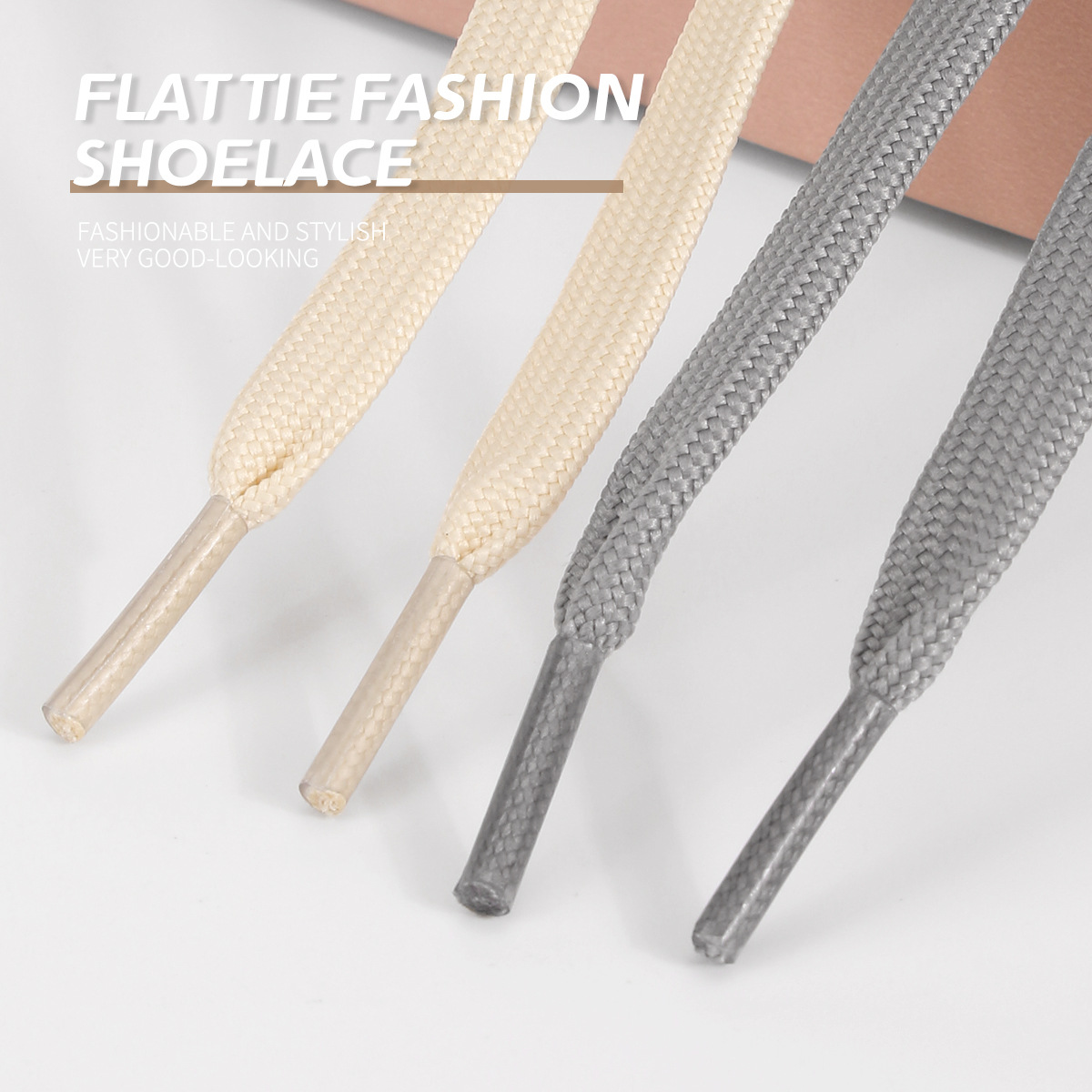 Manufacturer Wholesale Shoelaces Polyester Double Layer Black and White Multi-Color Flat Thick Canvas Shoelaces Small White Shoes Sports Shoe Laces