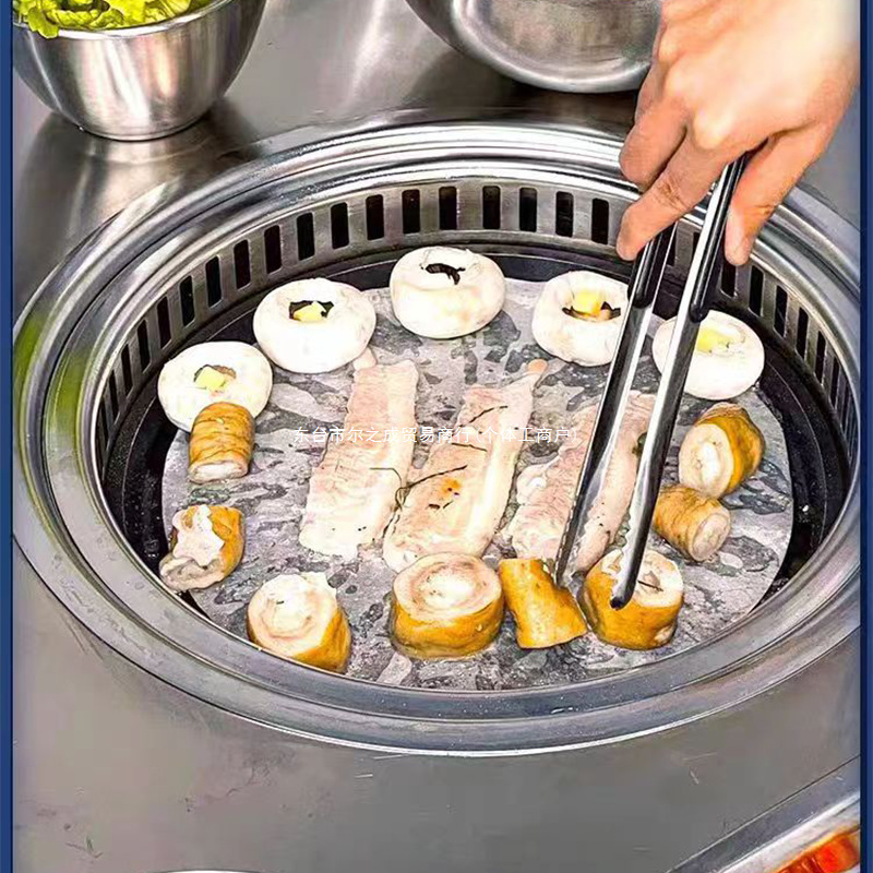 Commercial Barbecue Restaurant Outdoor Tables and Chairs Foldable Stainless Steel Street Stall Hot Pot Barbecue Table Night Market Food Stall Table