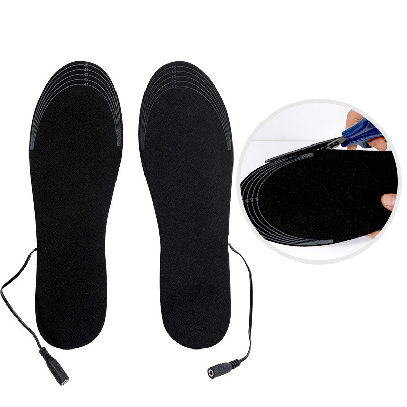 Factory wholesale electric heating insole USB heating insole foot warmer charging heating washable can be cut