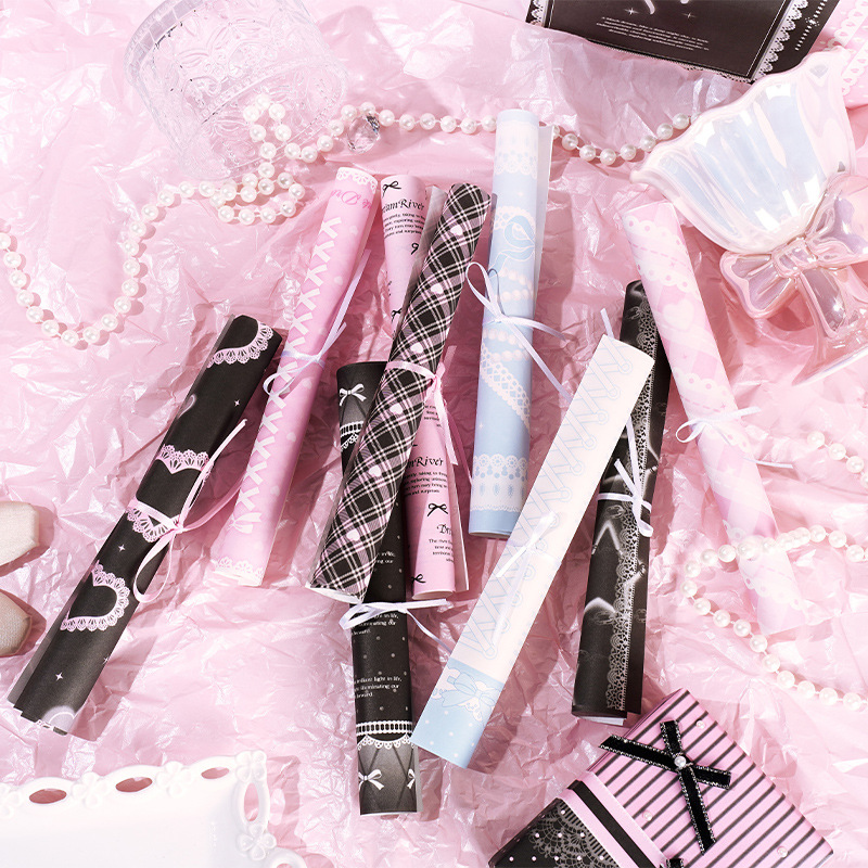 Jilu Yu Jian Chengpin Falling into Dream River Series - Material Paper Korean-Style Sweet Lace Journal Background Paper