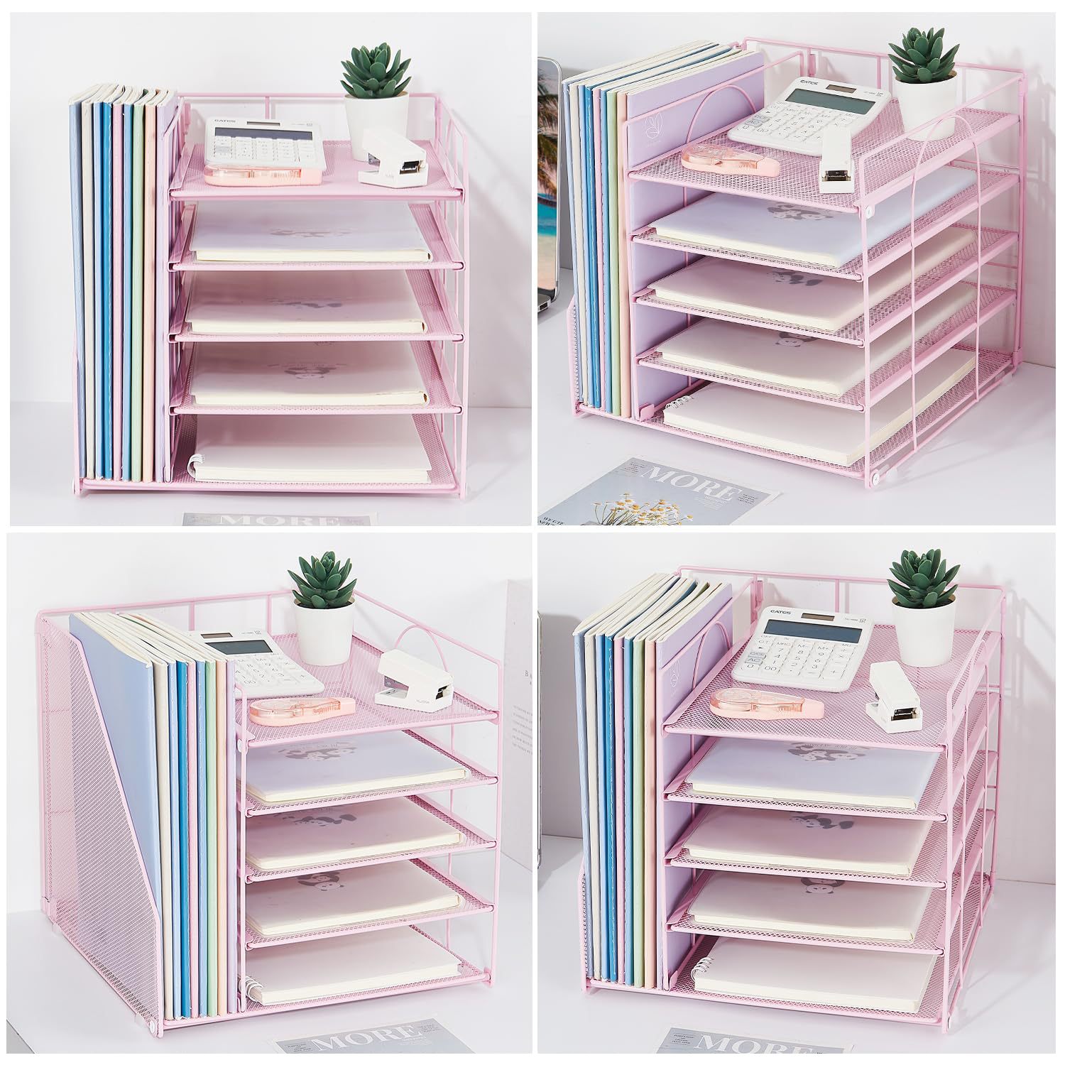Cross-Border Office Desktop File Rack Multi-Functional Desktop 5-Layer Storage Rack Desk File Storage Rack