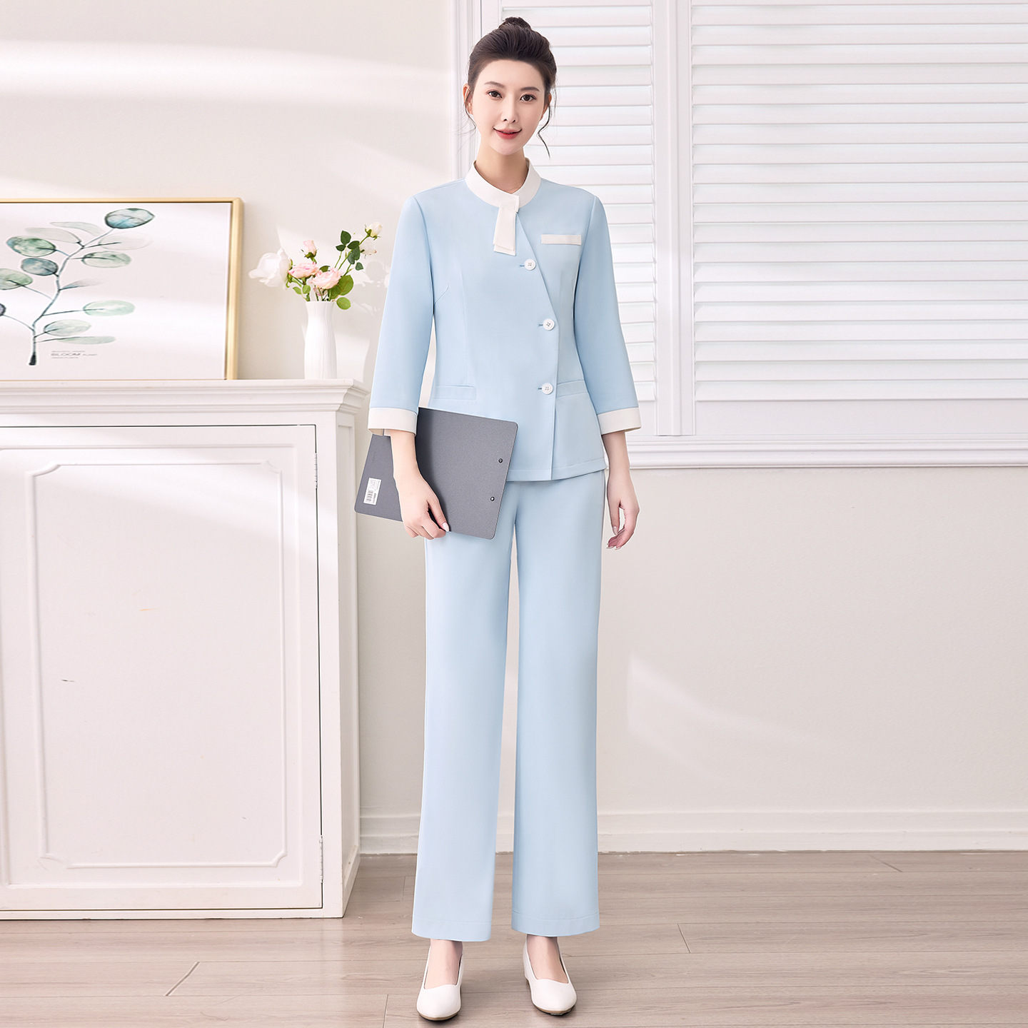 Xiangchunniao Autumn and Winter Medical Beauty Front Desk Reception Classy Suit Female Beauty Salon Skin Management Beautician Work Clothes