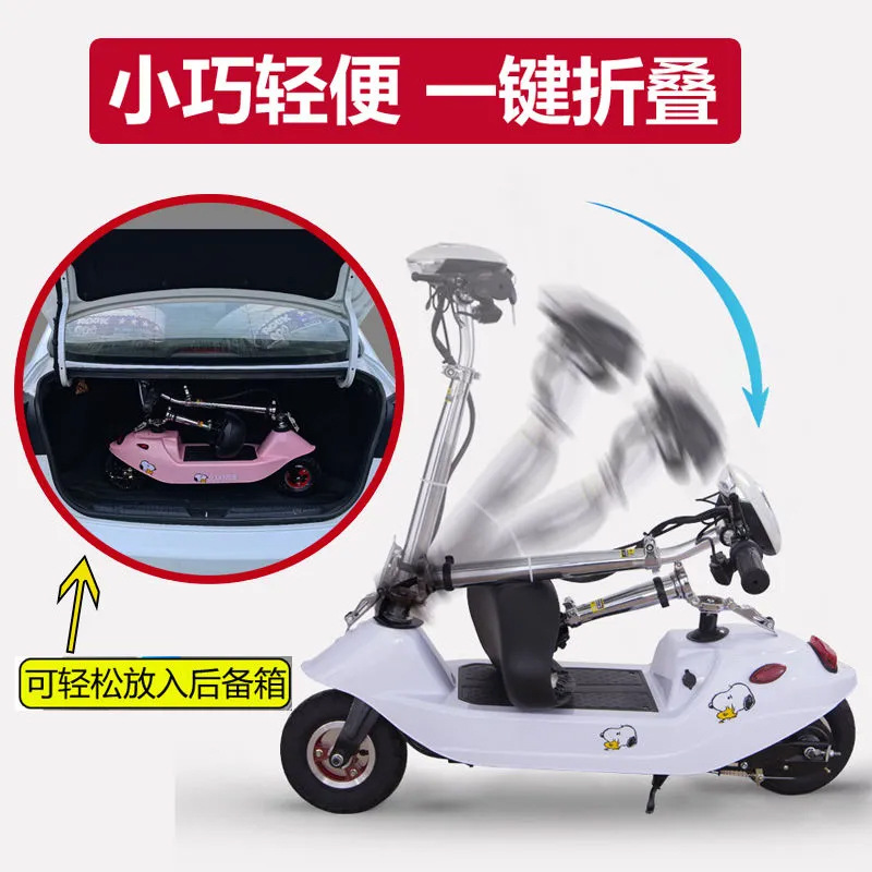 Little Dolphin Mini Electric Vehicle with Battery Small Foldable Battery Car Work Campus Scooter Scooter