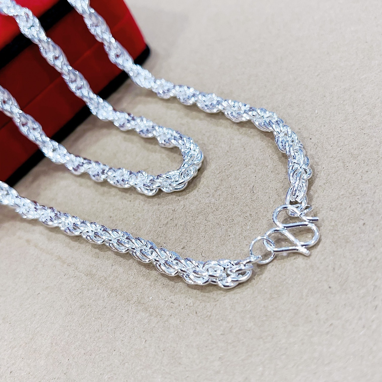 High imitation silver plated necklace twist necklace silver jewelry necklace jewelry gift necklace