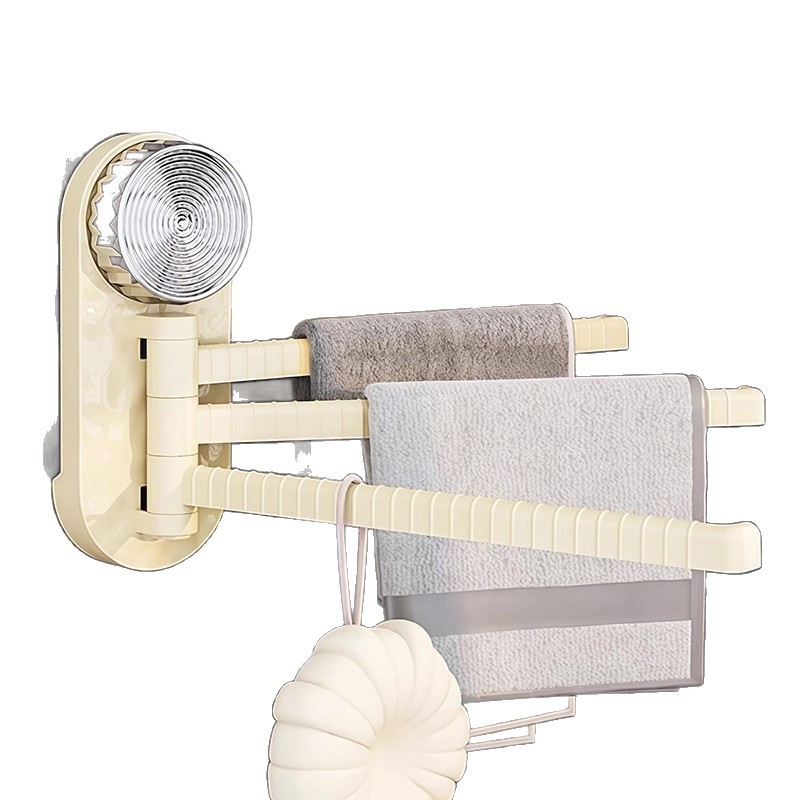 Suction Cup Rotating Rag Rack, Punch-Free Towel Rack, Multi-Pole Wall-Mounted Drain Rack, Storage Rack, Hanging Rack, Suction Cup Hanging Rod