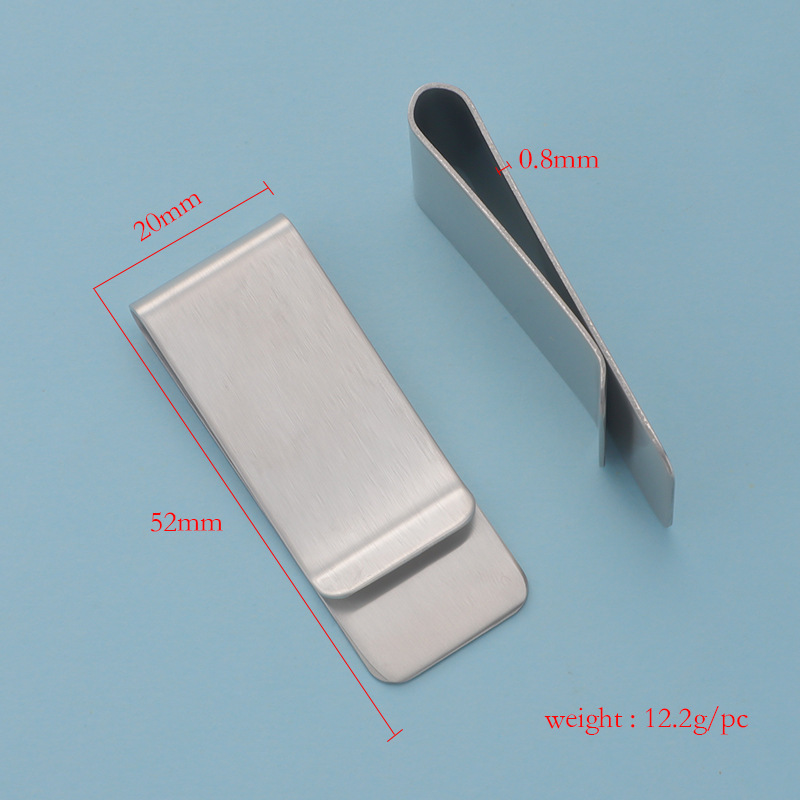 New Stainless Steel Tie Clip, Simple European and American Style Suit Clip Jewelry, Glossy DIY Laser Wallet Clip