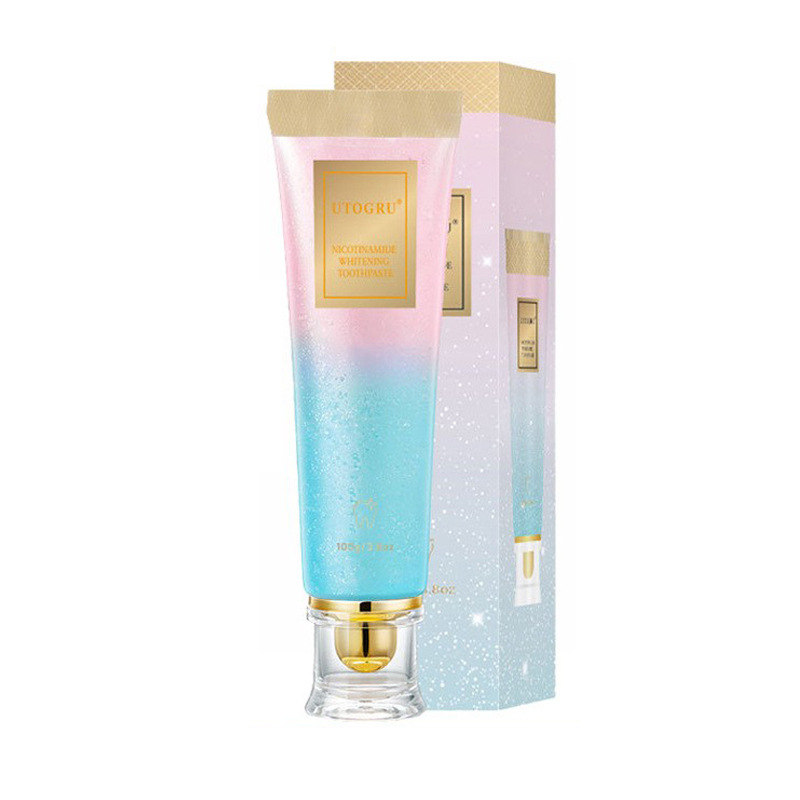 Cross-Border Foreign Trade Niacinamide Whitening Two-Color Toothpaste Whitening Teeth Mint Fresh Breath Remove Yellowing and Remove Wholesale